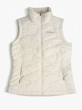 Columbia Heavenly Omni Heat Vest Cream Quilted Puffer Size L
